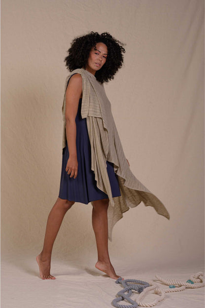 India Bamboo dress Deep blue