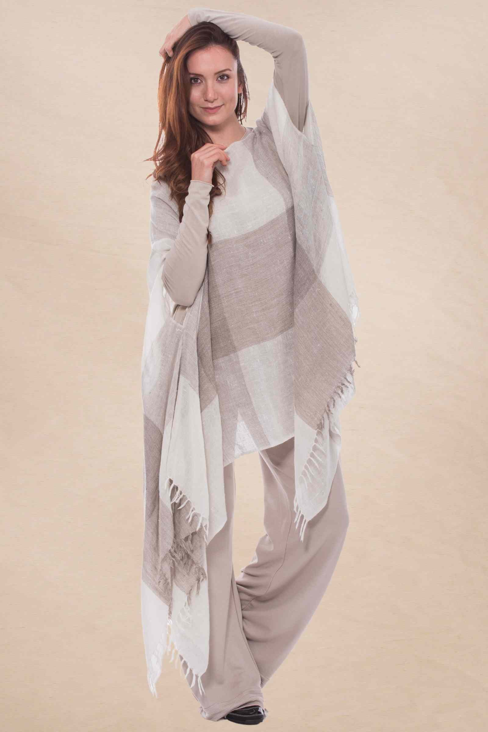 Natural cashmere wrap sensify by laila sorensen
