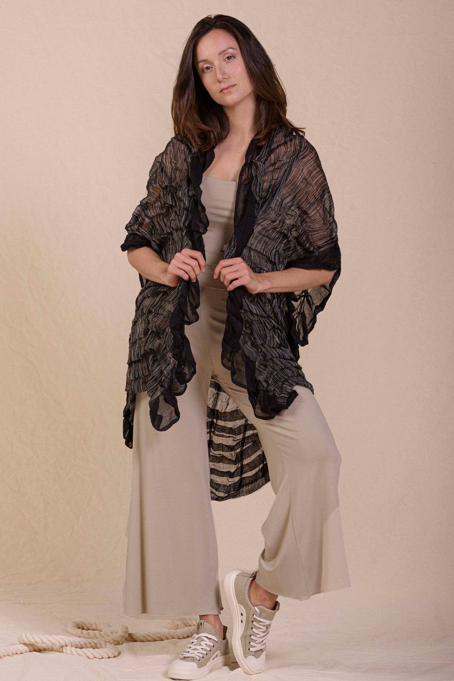 Vicky Striped Wool Vest Sensify