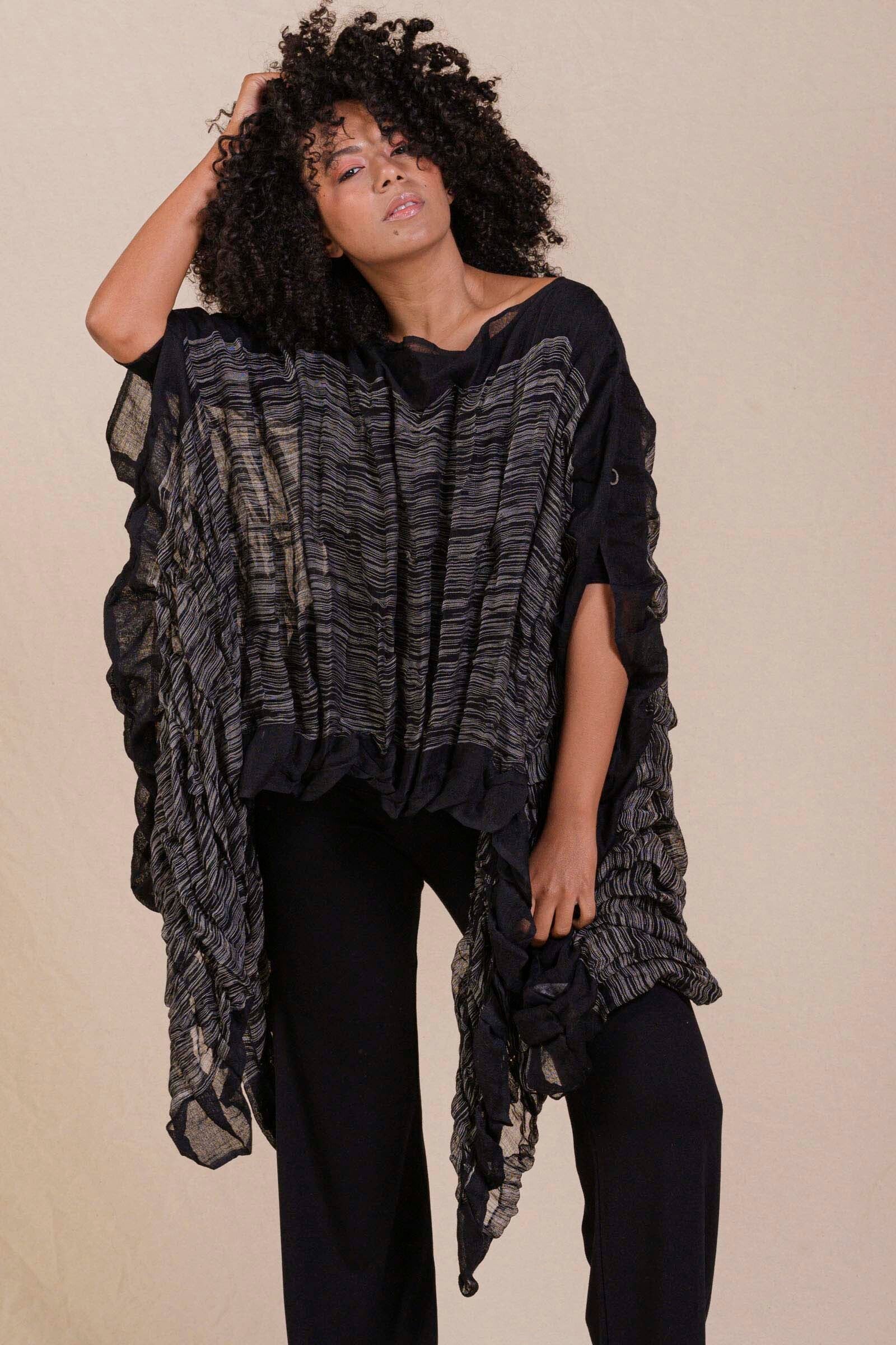 Shelly Striped Wool Wrap Sensify
