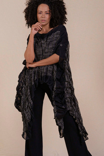 Shelly Striped Wool Wrap Sensify