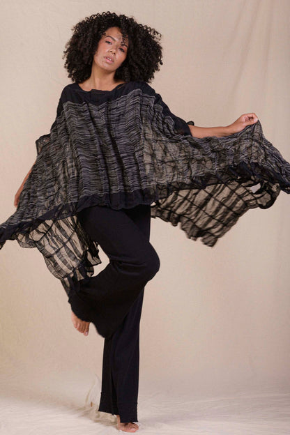 Shelly Striped Wool Wrap Sensify